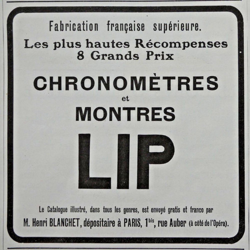 Publicité presse 1925 lip - de,