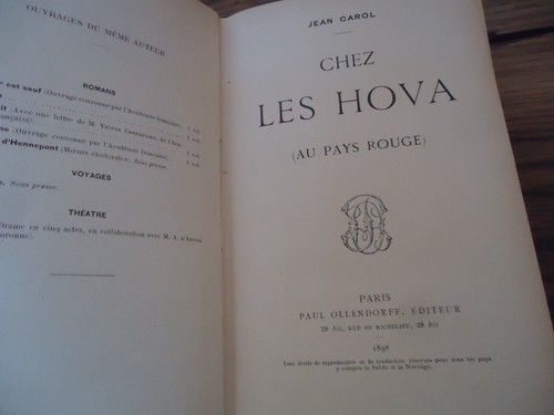 Rare chez les hova pays - chez,