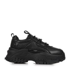 Chaussures Baskets Buffalo femme Arius Noir Noire Synthétique Lacets