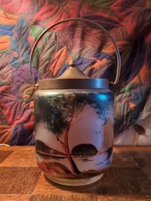 Seau A Biscuits Sur Pâte De Verre Peint Art Nouveau