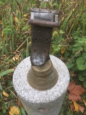 Grosse Cloche En Bronze Ancienne De Vache Obertino  collier Cuir Sonnaille