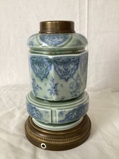 Ancien Pied de Lampe en Barbotine