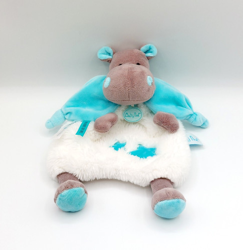 Doudou plat hippopotame bazile - doudou,