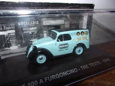 1:43 Ixo Altaya Fiat 500 A Furgoncino Tre Teste Véhicule publicitaire pub camion