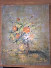 Huile Sur Panneau Bouquet De