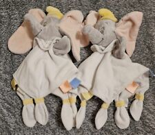 LOT DE 2 DOUDOU DISNEY BABY DUMBO ELEPHANT NEUF
