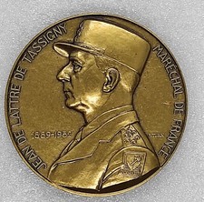 MEDAILLE MARECHAL DE LATTRE DE TASSIGNY  graveur Pierre Turin