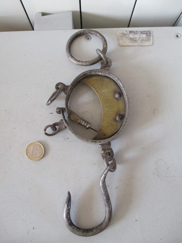 Ancien peson fer et laiton - peson, en