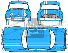 BANDES POUR RENAULT DAUPHINE GORDINI AUTOCOLLANT STICKER AUTO BD108
