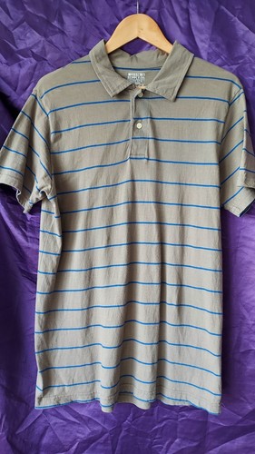 Polo gris bandes - polo, bleues