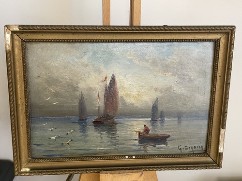 Tableau ancien huile sur - huile,