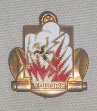 Insignes Bâtiment Amphibie "FOUDRE" Chaland Cuirassé  1946 - 1952