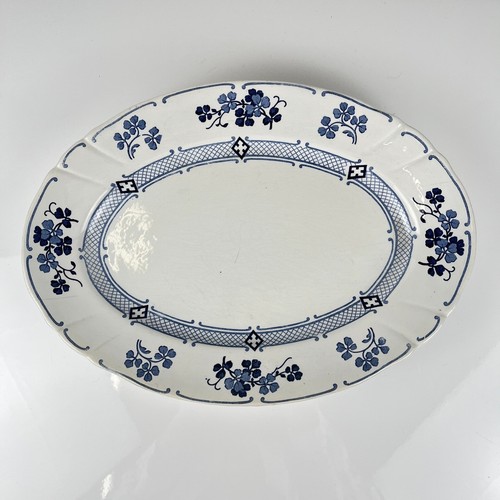 Lunéville plat ovale terre - plat,