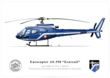 Print AS350 Ecureuil, Gendarmerie Nationale (par U. Crisponi)
