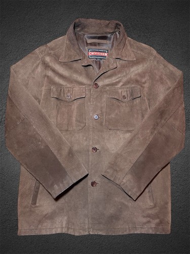 Veste cuir croûte porc - cuir,
