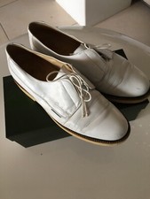 paraboot trotteurs chaussures lacet blanc-gris tres pale  perlé  5.5  38.5