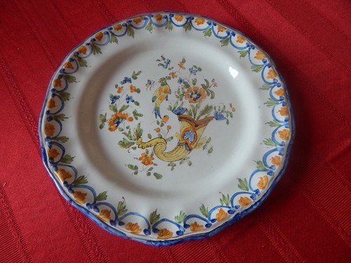 Assiette faïence corne - assiette,