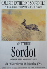 AFFICHE EXPOSITION MATTHIEU SORDOT GALERIE CATHERINE SOURDILLE NANTES 1993 (60)
