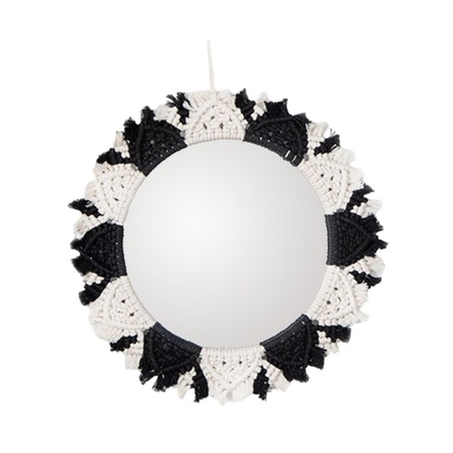 Miroir macramé pouces - macramé,