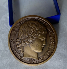 Médaille Bronze CERES coiffure a la romaine  , Toulouse 1975