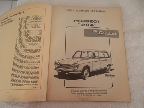 Revue technique peugeot 204 - technique,