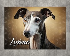 Puzzle Lévrier whippet personnalisé avec prénom