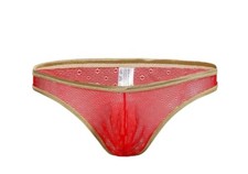 String poche Homme rouge sexy  taille L Neuf. Type dentelle