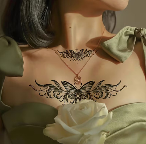 Tatouage temporaire papillon - -,