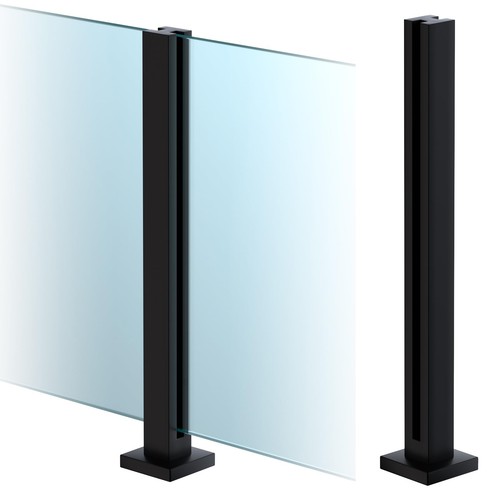 Poteau balustrade verre - de,