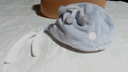 Doudou baleine bleu lolli - bleu,