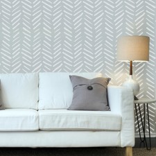 Pochoir mural à chevrons