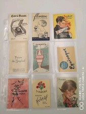 Lot 9 cartes parfumées anciennes FORVIL FIGENE FLOREINE L.T PIVER FONTANIS 