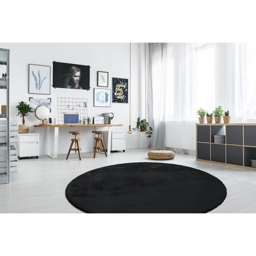 Tapis rond poils - poils, longs