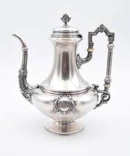 CAFETIERE VERSEUSE EN ARGENT MASSIF MINERVE ARMOIRIE BLASON silver coffee pot