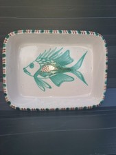 GRAND PLAT POISSON ROBERT PICAULT VALLAURIS 35 x 25 x h 6 cm TBE