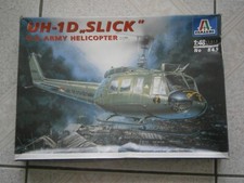 MAQUETTE HELICOPTERE HUEY UH-1D SLICK US ARMY ITALERI N°849 1/48