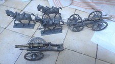 MHSP ATLAS  lot   3 chevaux+ 2 canons + 1 train de canon