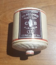 Rare Bobine De De Fil Brillanté Pour Dentelles A La Main Cartier Bresson N°12