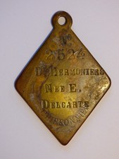 Plaque de métier et identité -CHIFFONNIER- Année 1872- Hermoniers née Delcarte