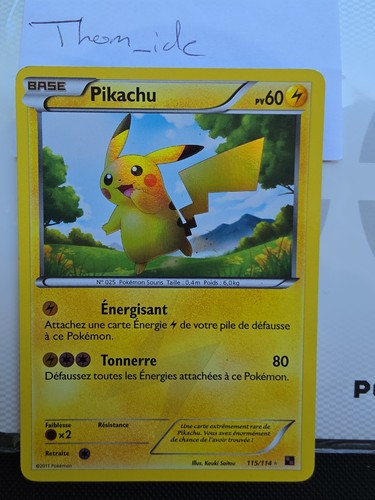 Carte pokémon pikachu 115 - carte,