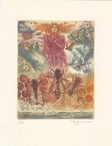 Exlibris livre art radierung - exlibris, d'art