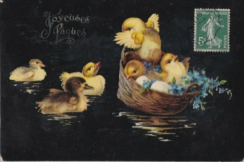 Old postcard fantasy happy - postcard,