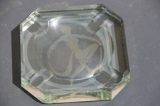 cendrier en verre décor