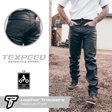 Pantalon De Moto En Cuir Noir