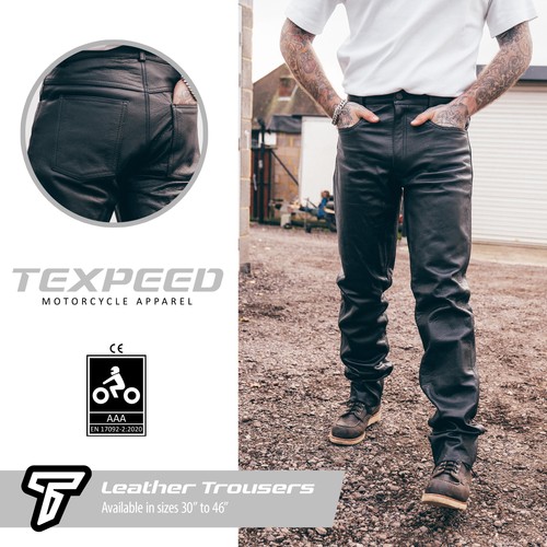 Pantalon moto cuir - pantalon,