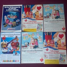 Les Bisounours publicités originales 1986 Jouet peluche figurine maison colle
