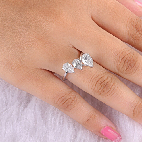Véritable poire bague - ct,