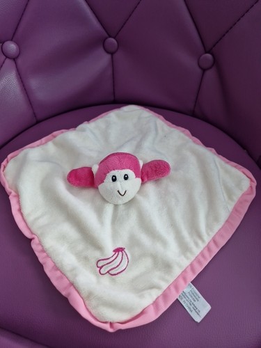 Doudou plat singe - plat, rose