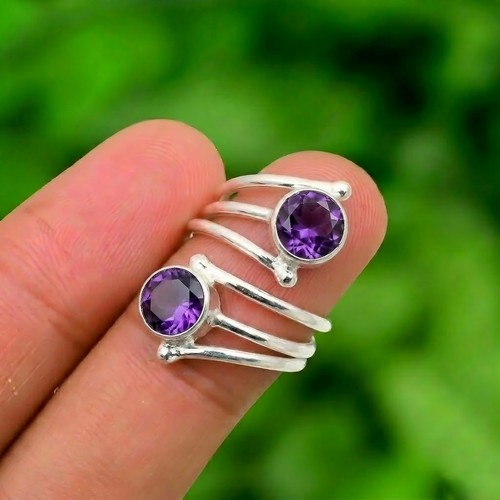 Amethyst ring 925 - ring, sterling
