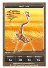 Carte Carrefour Dreamworks - Madagascar - Melman  Spéciale  N°72